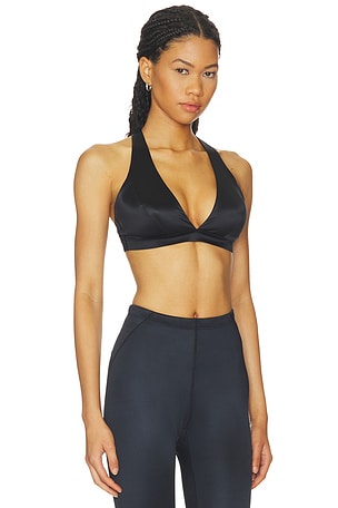 NikeSKIMS Shine Halter Neck Bra in Black