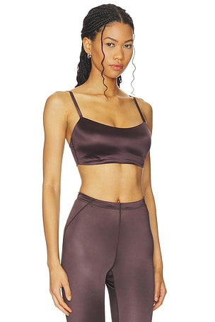 NikeSKIMS Shine Scoop Cami Bra in Brown. Size S. Also