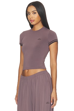 NikeSKIMS Stretch Knit Crop Crew in Taupe
