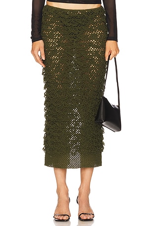 Crochet Floral Midi Skirt nastyamasha
