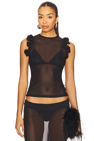 Mesh Ruffle Top nastyamasha