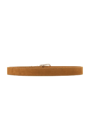 Nudie Jeans Western Suede Silver Belt in Brown