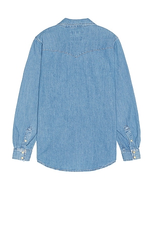 Nudie Jeans George Western Shirt in Blue