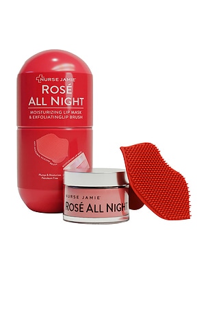 Rose All Night Lip Mask & Exfoliating Lip Brush Nurse Jamie