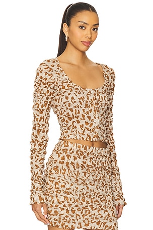 Nanushka Jylan Top in Brown