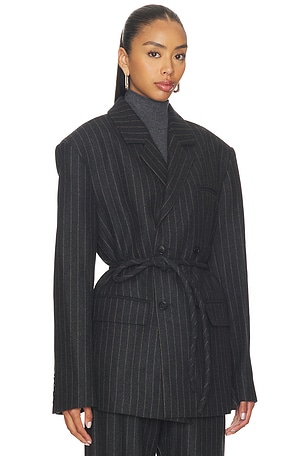 Nanushka Osono Blazer in Charcoal