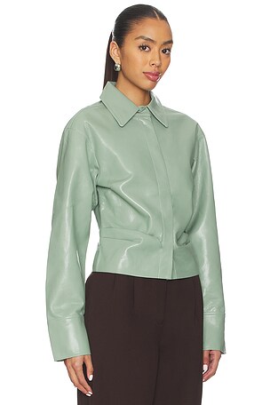 Nanushka Hildie Blouse in Sage