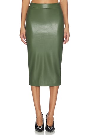 Faux Leather Pencil Skirt Naked Wardrobe