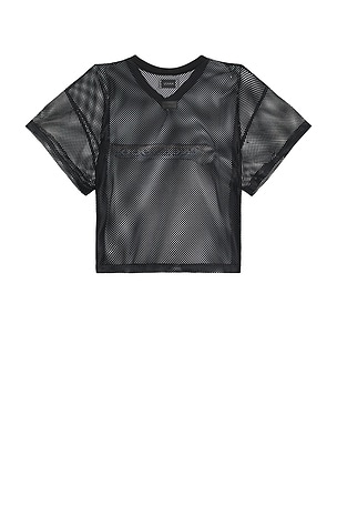 Norwood Kiedis Cropped Football Jersey in Black