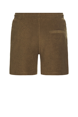 OAS Pine Terry Shorts in Olive