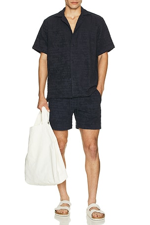 OAS Night Lagoon Terry Shorts in Navy