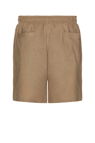 OAS Taupe Linen Shorts in Brown. Size XL/1X. Also