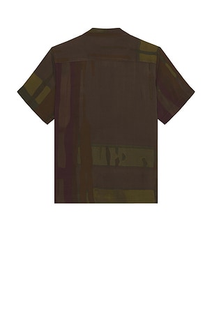 OAS Dusky Meld Viscose Shirt in Olive,Brown. Size XL/1X. Also