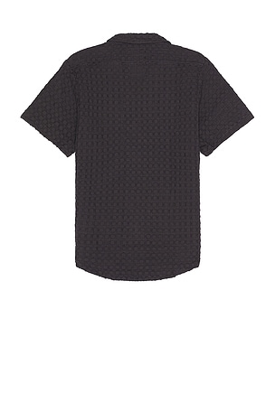 OAS Nearly Black Cuba Waffle Shirt in Black