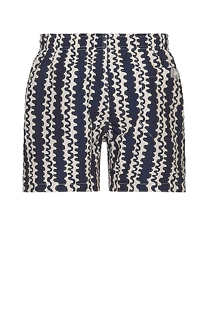 OAS Scribble Swim Short in Blue