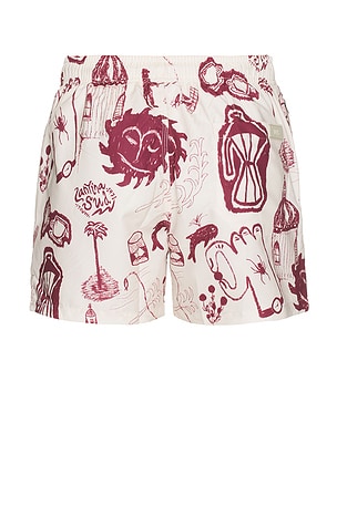 OAS Cantina Swim Shorts in White. Size XL/1X. Also