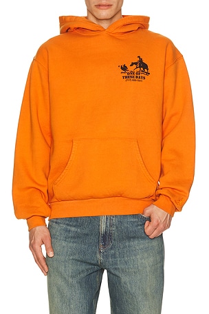 ONE OF THESE DAYS Round Up Pullover Hoodie in Orange