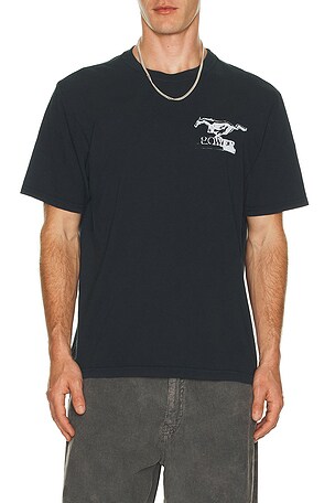 ONE OF THESE DAYS Mustang Cross Tee in Black
