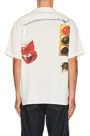 ONE OF THESE DAYS I Never Believed in Much, But I Believe in You Camp Shirt in White. Size XL/1X. Also