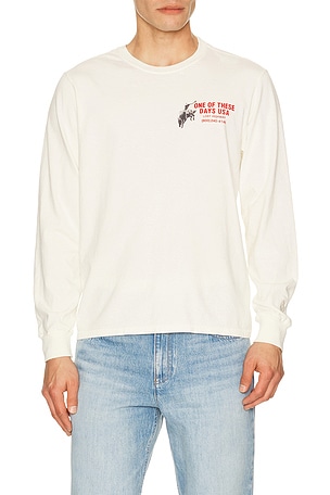 One of these days camiseta manga larga break en color blanco