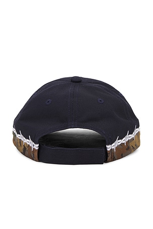 Obey Not Right 6 Panel Velcro Back Hat in Blue