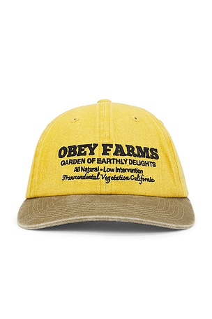 Farms 6 Panel Strapback Cap Obey