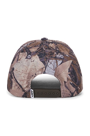 Obey Ranch 5 Panel Snapback Hat in Brown