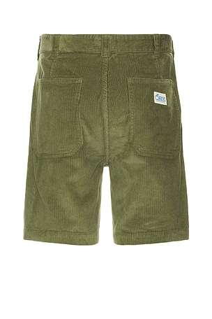 Obey Reed Corduroy Utility Short in Green