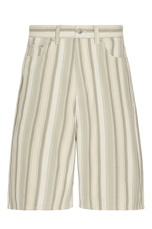 Baja Stripe Baggy Denim Shorts Obey