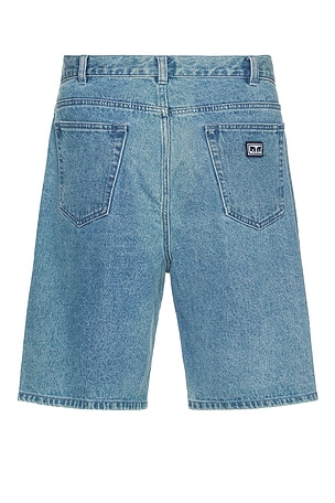 Obey Bigwig Baggy Denim Shorts in Blue
