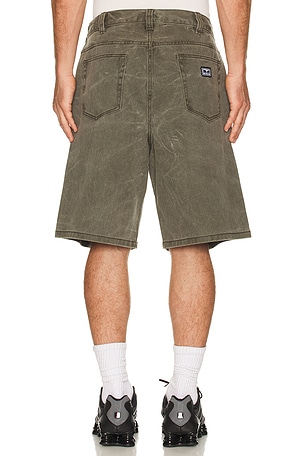 Obey Bigwig Baggy Denim Short in Black