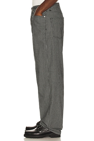 Obey Classic Baggy Plaid Denim Pants in Black. Size 36. Also