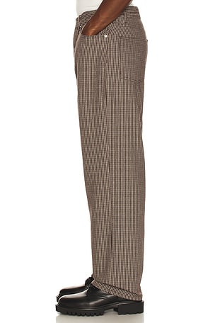 Obey Classic Baggy Plaid Denim Pants in Brown. Size 36. Also