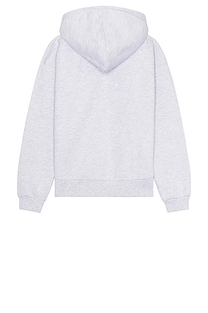 Obey Oval Extra Heavy Zip Hoodie in Light Grey