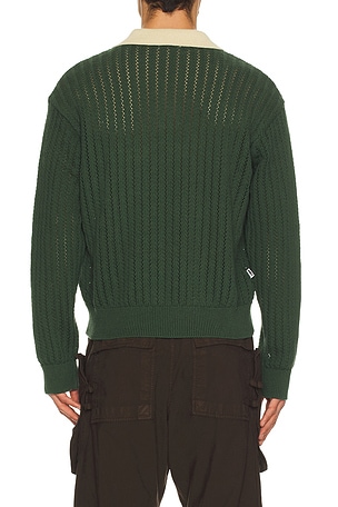 Obey Jasper Polo Sweater in Green. Size XL/1X. Also