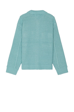 Obey Jj Sweater Cardigan in Teal