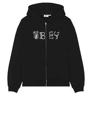 Woodcut Extra Heavy Zip Hoodie Obey