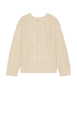 Obey Shimoda Tape Yarn Sweater in Beige