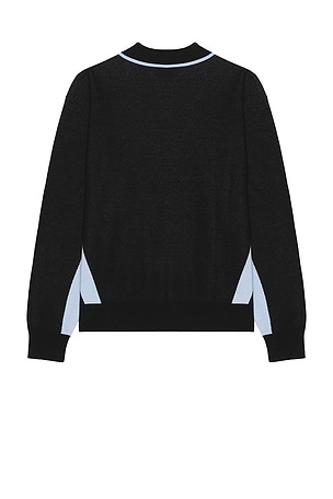 Obey Soccer Polo Sweater in Black