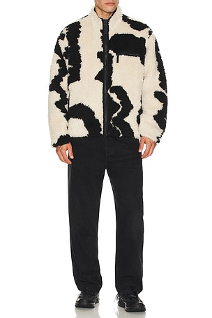 Obey Shaggy Sherpa Jacket in Brown