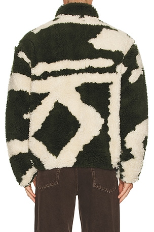 Obey Shaggy Sherpa Jacket in Green