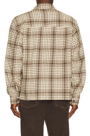 Obey Parker Zip Shirt Jacket in Brown. Size XL/1X. Also