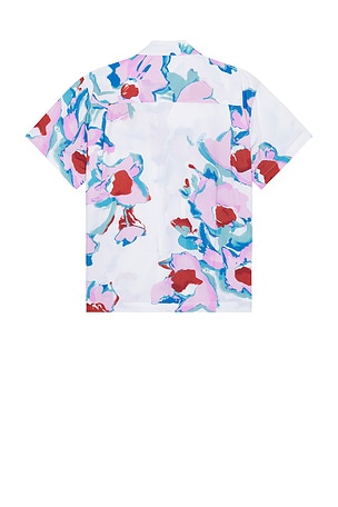 Obey Acrylic Flower Woven Shirt in Lavander