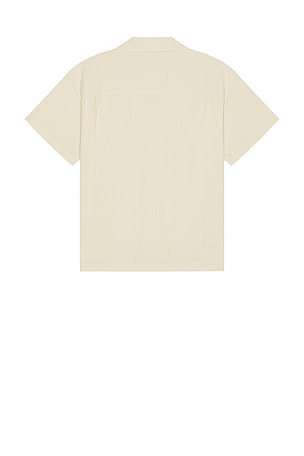Obey Curtis Woven Seersucker Shirt in Tan