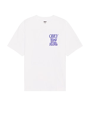 Obey Worldwide Records Tee in White