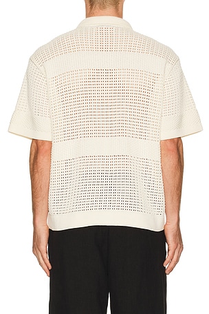 Obey Zach Knitted Shirt in Cream