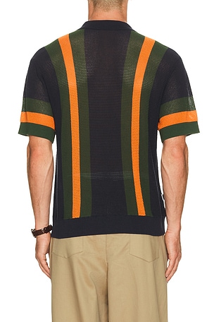 Obey Seth Knitted Polo en Marine,Orange