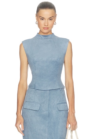 Faux Suede Sleeveless Top Odd Muse