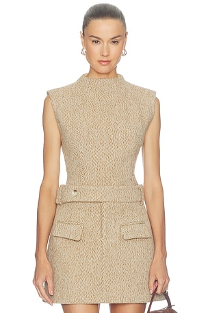 Wool Mix Tweed Sleeveless Top Odd Muse