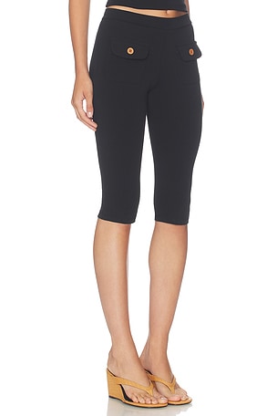 Oddli Button Capri in Black
